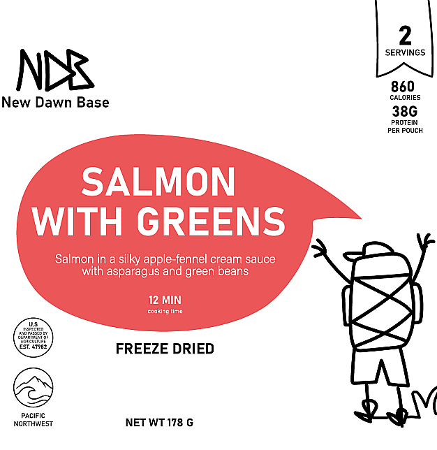 Salmon with greens